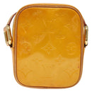 LOUIS VUITTON Monogram Vernis Christie PM Shoulder Bag Jaune M91110 Auth ep10365-2