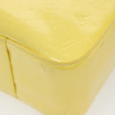 LOUIS VUITTON Monogram Vernis Columbus Tote Bag Lime Yellow M91047 Auth ep10370-16