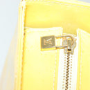 LOUIS VUITTON Monogram Vernis Columbus Tote Bag Lime Yellow M91047 Auth ep10370-19