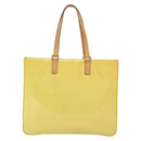 LOUIS VUITTON Monogram Vernis Columbus Tote Bag Lime Yellow M91047 Auth ep10370-2