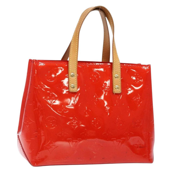 LOUIS VUITTON Monogram Vernis Reade PM Hand Bag Red Rouge M91088 LV Auth ep10371