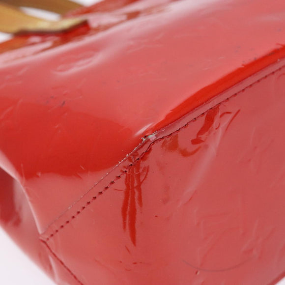 LOUIS VUITTON Monogram Vernis Reade PM Hand Bag Red Rouge M91088 LV Auth ep10371