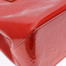 LOUIS VUITTON Monogram Vernis Reade PM Hand Bag Red Rouge M91088 LV Auth ep10371-16
