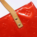 LOUIS VUITTON Monogram Vernis Reade PM Hand Bag Red Rouge M91088 LV Auth ep10371-10