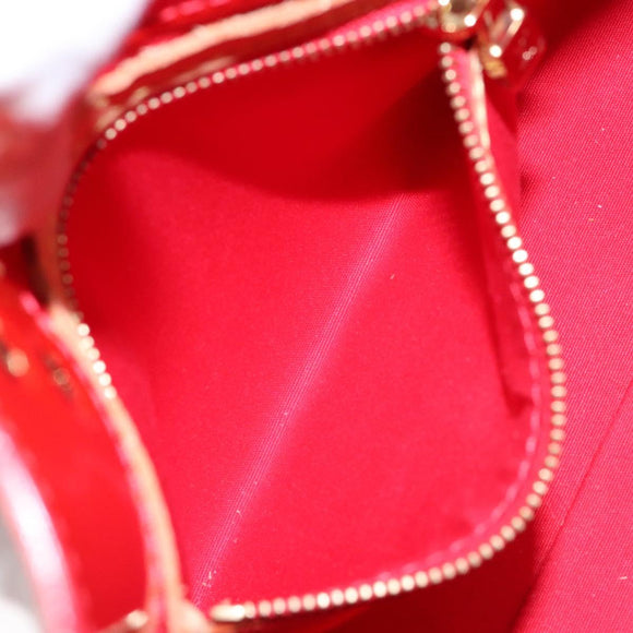 LOUIS VUITTON Monogram Vernis Reade PM Hand Bag Red Rouge M91088 LV Auth ep10371