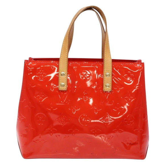 LOUIS VUITTON Monogram Vernis Reade PM Hand Bag Red Rouge M91088 LV Auth ep10371