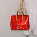 LOUIS VUITTON Monogram Vernis Reade PM Hand Bag Red Rouge M91088 LV Auth ep10371-21