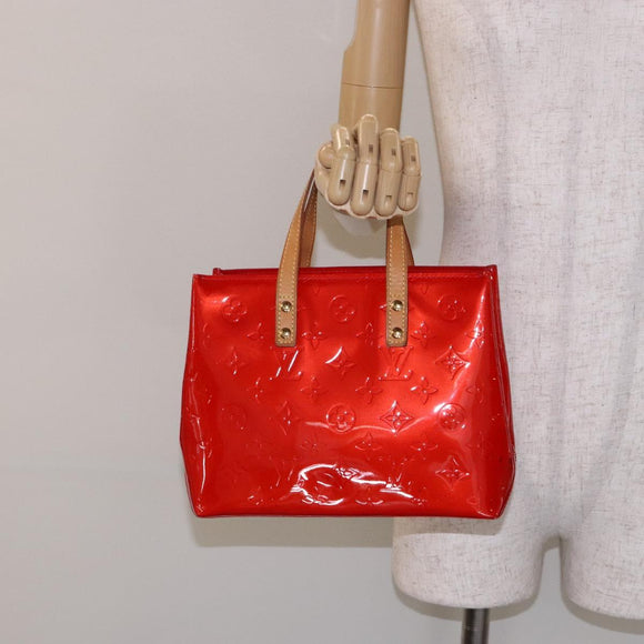 LOUIS VUITTON Monogram Vernis Reade PM Hand Bag Red Rouge M91088 LV Auth ep10371