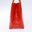 LOUIS VUITTON Monogram Vernis Reade PM Hand Bag Red Rouge M91088 LV Auth ep10371-4