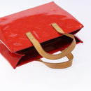LOUIS VUITTON Monogram Vernis Reade PM Hand Bag Red Rouge M91088 LV Auth ep10371-6