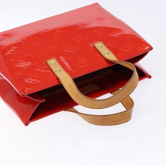 LOUIS VUITTON Monogram Vernis Reade PM Hand Bag Red Rouge M91088 LV Auth ep10371