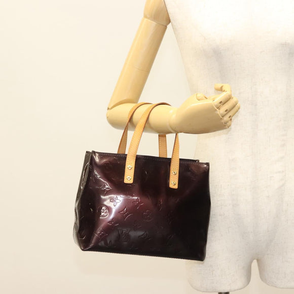 LOUIS VUITTON Monogram Vernis Reade PM Hand Bag Amarante M91993 LV Auth ep10373