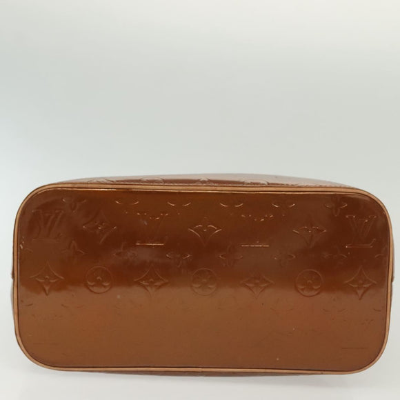 LOUIS VUITTON Monogram Vernis Houston Hand Bag Bronze M91122 LV Auth ep10376