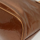 LOUIS VUITTON Monogram Vernis Houston Hand Bag Bronze M91122 LV Auth ep10376-17