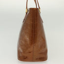 LOUIS VUITTON Monogram Vernis Houston Hand Bag Bronze M91122 LV Auth ep10376-3