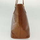 LOUIS VUITTON Monogram Vernis Houston Hand Bag Bronze M91122 LV Auth ep10376-4