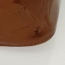 LOUIS VUITTON Monogram Vernis Houston Hand Bag Bronze M91122 LV Auth ep10376-5