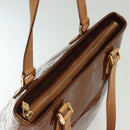 LOUIS VUITTON Monogram Vernis Houston Hand Bag Bronze M91122 LV Auth ep10376-7