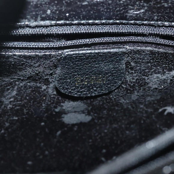 GUCCI Bamboo Hand Bag Suede Black Gold 002 1186 0260 Auth ep10379