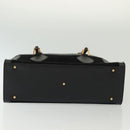 GUCCI Bamboo Hand Bag Suede Black Gold 002 1186 0260 Auth ep10379-9