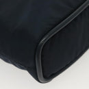 CELINE Hand Bag Nylon Navy Gold Auth ep10381-9