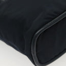 CELINE Hand Bag Nylon Navy Gold Auth ep10381-15