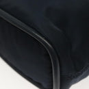 CELINE Hand Bag Nylon Navy Gold Auth ep10381-16