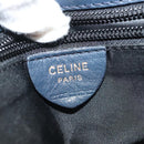 CELINE Hand Bag Nylon Navy Gold Auth ep10381-18
