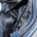 CELINE Hand Bag Nylon Navy Gold Auth ep10381-10