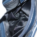 CELINE Hand Bag Nylon Navy Gold Auth ep10381-11