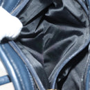 CELINE Hand Bag Nylon Navy Gold Auth ep10381-24