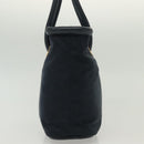 CELINE Hand Bag Nylon Navy Gold Auth ep10381-3