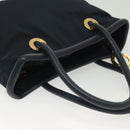 CELINE Hand Bag Nylon Navy Gold Auth ep10381-6