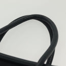 CELINE Hand Bag Nylon Navy Gold Auth ep10381-8