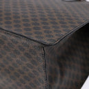 CELINE Macadam Canvas Hand Bag PVC Leather Black Gold Auth ep10383-16