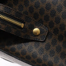 CELINE Macadam Canvas Hand Bag PVC Leather Black Gold Auth ep10383-18