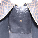 CELINE Macadam Canvas Hand Bag PVC Leather Black Gold Auth ep10383-11