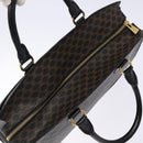 CELINE Macadam Canvas Hand Bag PVC Leather Black Gold Auth ep10383-6