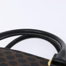 CELINE Macadam Canvas Hand Bag PVC Leather Black Gold Auth ep10383-14