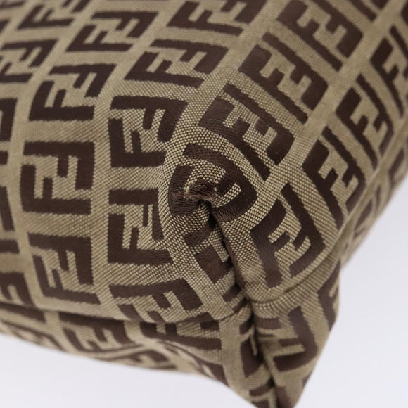 FENDI Zucchino Canvas Hand Bag Beige Auth ep10385