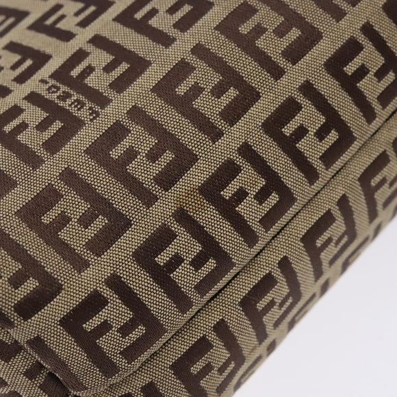 FENDI Zucchino Canvas Hand Bag Beige Auth ep10385