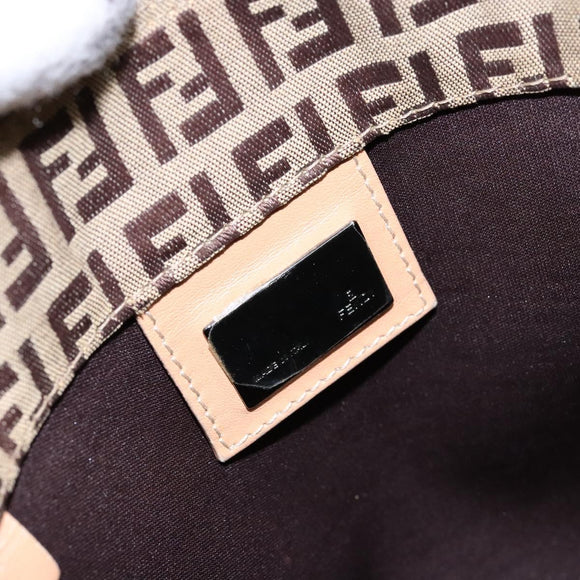 FENDI Zucchino Canvas Hand Bag Beige Auth ep10385
