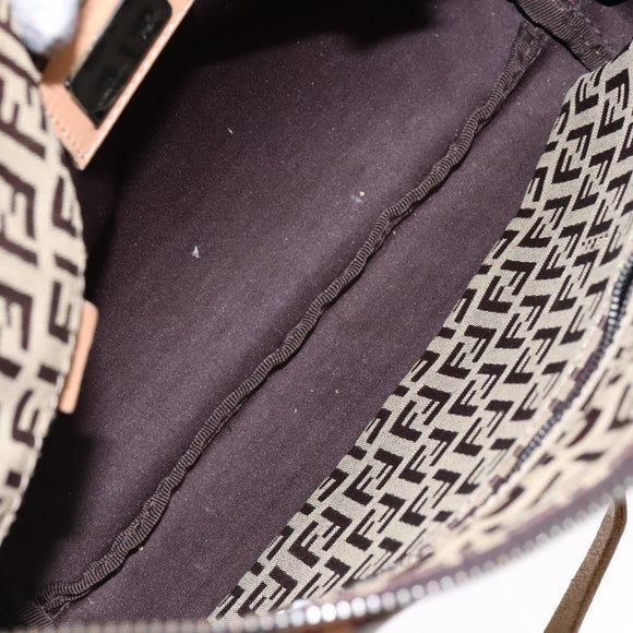 FENDI Zucchino Canvas Hand Bag Beige Auth ep10385