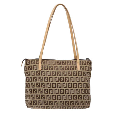 FENDI Zucchino Canvas Hand Bag Beige Auth ep10385 - 0