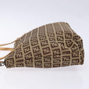 FENDI Zucchino Canvas Hand Bag Beige Auth ep10385-4