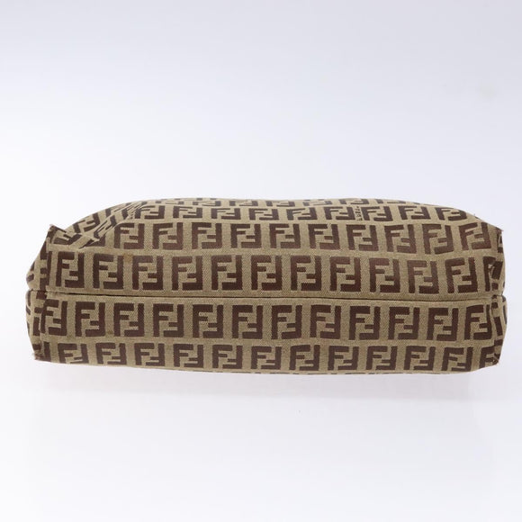 FENDI Zucchino Canvas Hand Bag Beige Auth ep10385