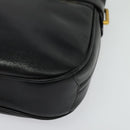 GUCCI Web Sherry Line Shoulder Bag Leather Black Gold 001 406 0552 Auth ep10387-14