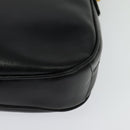 GUCCI Web Sherry Line Shoulder Bag Leather Black Gold 001 406 0552 Auth ep10387-16