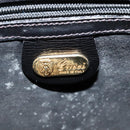 GUCCI Web Sherry Line Shoulder Bag Leather Black Gold 001 406 0552 Auth ep10387-17
