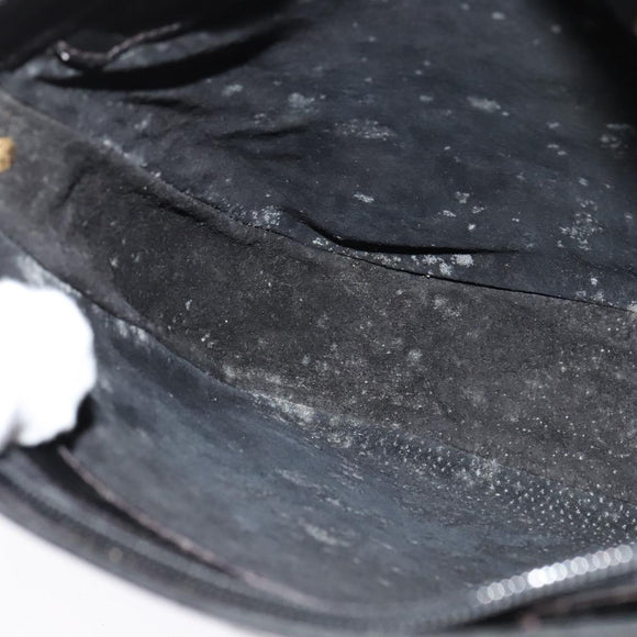 GUCCI Web Sherry Line Shoulder Bag Leather Black Gold 001 406 0552 Auth ep10387